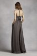 V Neck Halter Gown with Sash VW360214