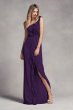 Long One-Shoulder Bridesmaid Dress with Ruffles VW360274