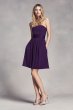 Short Strapless Bridesmaid Dress with Belt VW360306
