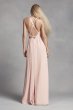 Long Chiffon Dress with Low Crisscross Back VW360310