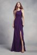 Charmeuse and Chiffon Bridesmaid Dress with Ruffle VW360340