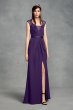 Illusion Cap Sleeve Crepe Bridesmaid Dress VW360377