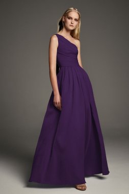 One-Shoulder Textured Organza Bridesmaid Dress VW360459
