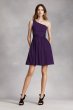 Short One Shoulder Dress with Satin Sash VW361260