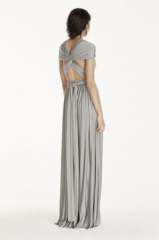 Long Jersey Style-Your-Way 2 Tie Bridesmaid Dress W10502