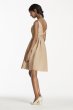 Short Satin Bridesmaid Dress with Tank Straps W10837