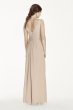 Long Illusion Tank Crinkle Chiffon Dress W10841