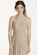 Long Illusion Tank Crinkle Chiffon Dress W10841