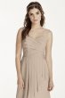 Short Illusion Tank Dress with Cascade Skirt W10844