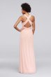 Mesh Long Bridesmaid Dress with Crisscross Back W10974