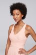 Mesh Long Bridesmaid Dress with Crisscross Back W10974