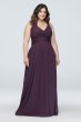 Mesh Long Bridesmaid Dress with Crisscross Back W10974