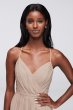 Chiffon Dress with Pleated Bodice and Strappy Back W11072