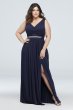 Long Mesh Dress with Beaded Waistband W11092