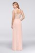 V-Neck Illusion Lace and Mesh Dress W11104