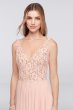 V-Neck Illusion Lace and Mesh Dress W11104