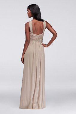 Long Y-Neck Mesh Dress W11173