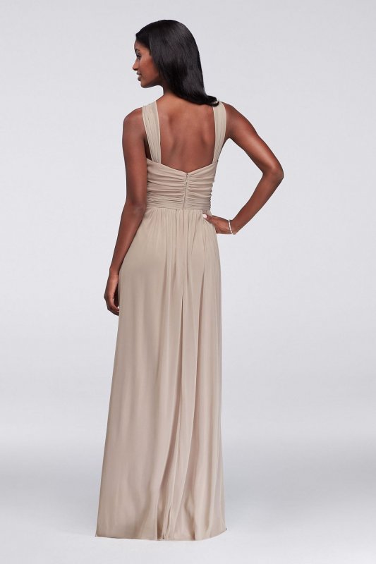 Long Y-Neck Mesh Dress W11173