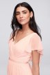 Flutter Sleeve Crinkle Chiffon Bridesmaid Dress W11446