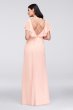 Flutter Sleeve Crinkle Chiffon Bridesmaid Dress W11446