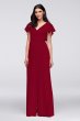 Flutter Sleeve Crinkle Chiffon Bridesmaid Dress W11446