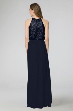 Hannah Sequin and Chiffon Bridesmaid Dress Donna W2443MDB