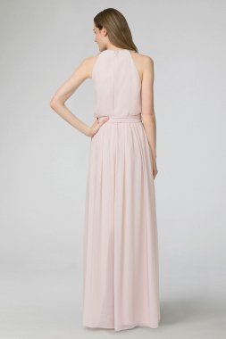 Peyton Chiffon Bridesmaid Dress with Bead Neckline Donna W2446MDB