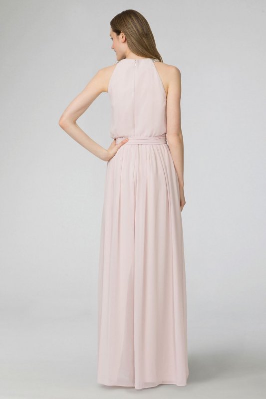 Peyton Chiffon Bridesmaid Dress with Bead Neckline Donna W2446MDB