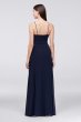 Lattice Neckline Long Chiffon Bridesmaid Dress W60001