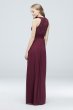 High-Neck Sequin Lace and Chiffon Dress W60081