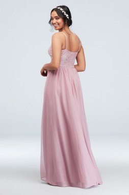 V-Neck Caviar Beaded Floral Chiffon Dress W60084