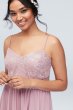 V-Neck Caviar Beaded Floral Chiffon Dress W60084