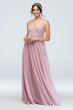 V-Neck Caviar Beaded Floral Chiffon Dress W60084