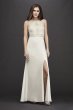 Jersey Sheath High-Neck Wedding Dress with Beading 12332D