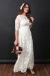 Plus Size Lace Illusion Wedding Gown 14130904DB