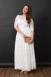 Plus Size Lace Illusion Wedding Gown 14130904DB