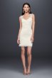 Layered Lace Short Dress with Keyhole Back 182448