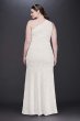 Scalloped One-Shoulder Lace Plus Size Gown 183668DBW