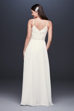 Beaded Ballerina Bodice Soft Chiffon Sheath Dress 184288DB