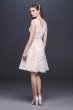 Burnout Short Wedding Dress with Cap Sleeves 184629DB