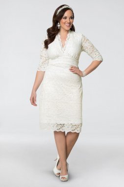 Luxe Lace Plus Size Short Wedding Dress 19090901