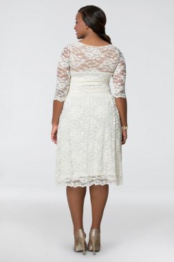 Plus Size Aurora Lace Short Wedding Dress 19130907DB