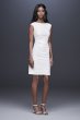 Metallic Foil-Printed Knit Short Sheath Dress 262049