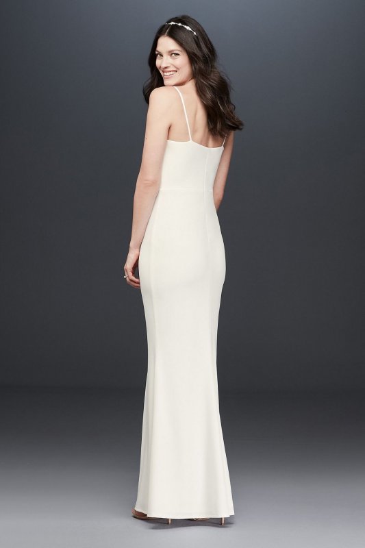 Deep-V Illusion Panel Spaghetti-Strap Dress Marina 263485D