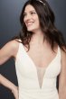 Deep-V Illusion Panel Spaghetti-Strap Dress Marina 263485D