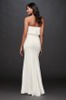 Flounce Top Stretch Crepe Strapless Sheath Dress 390X