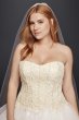 Extra Length Ruffled Organza Skirt Wedding Dress 4XL8CWG568