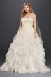 Extra Length Ruffled Organza Skirt Wedding Dress 4XL8CWG568
