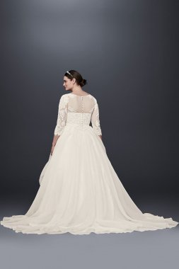 Plus Size Beaded Lace Wedding Dress 4XL8CWG731