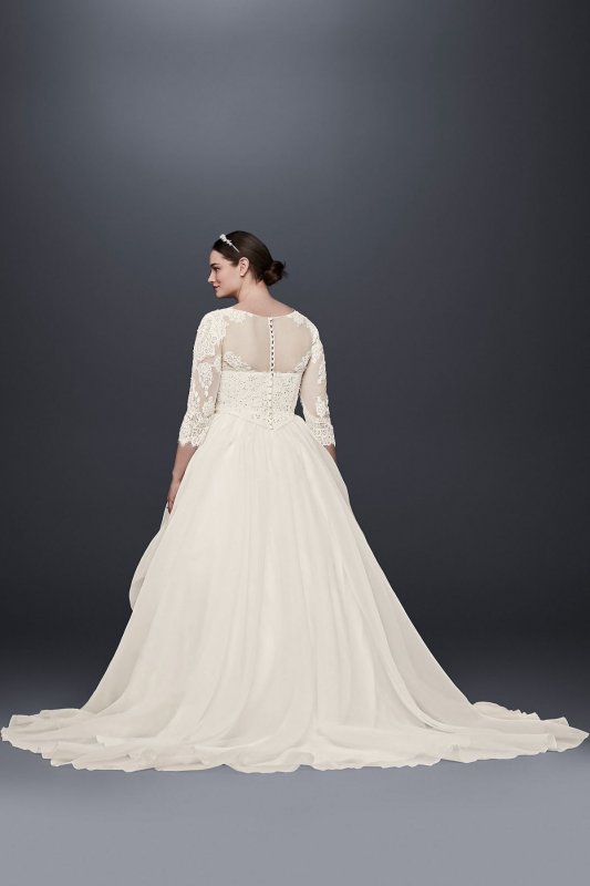 Plus Size Beaded Lace Wedding Dress 4XL8CWG731